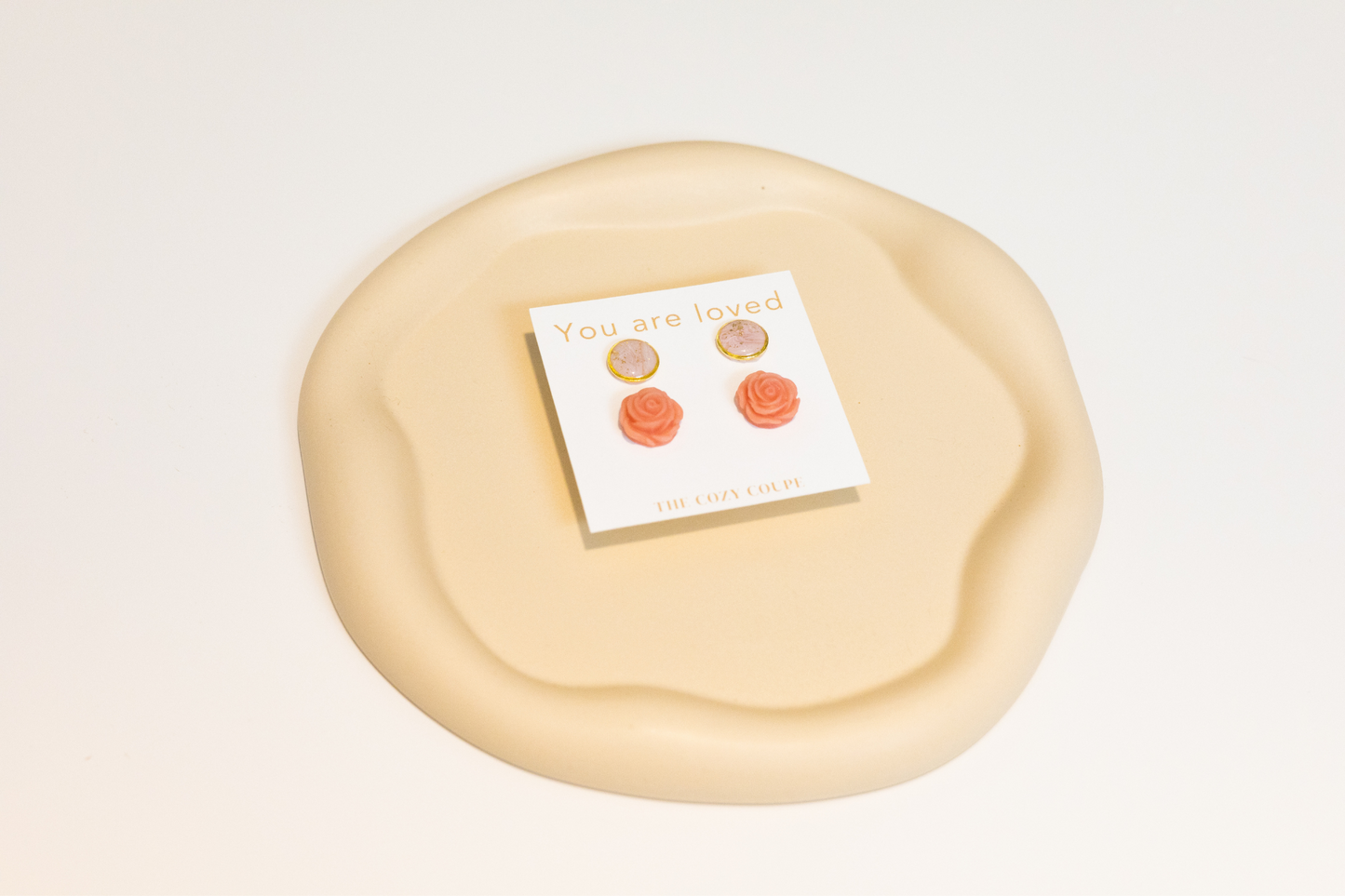 Loved earring stud set, Valentine's earrings