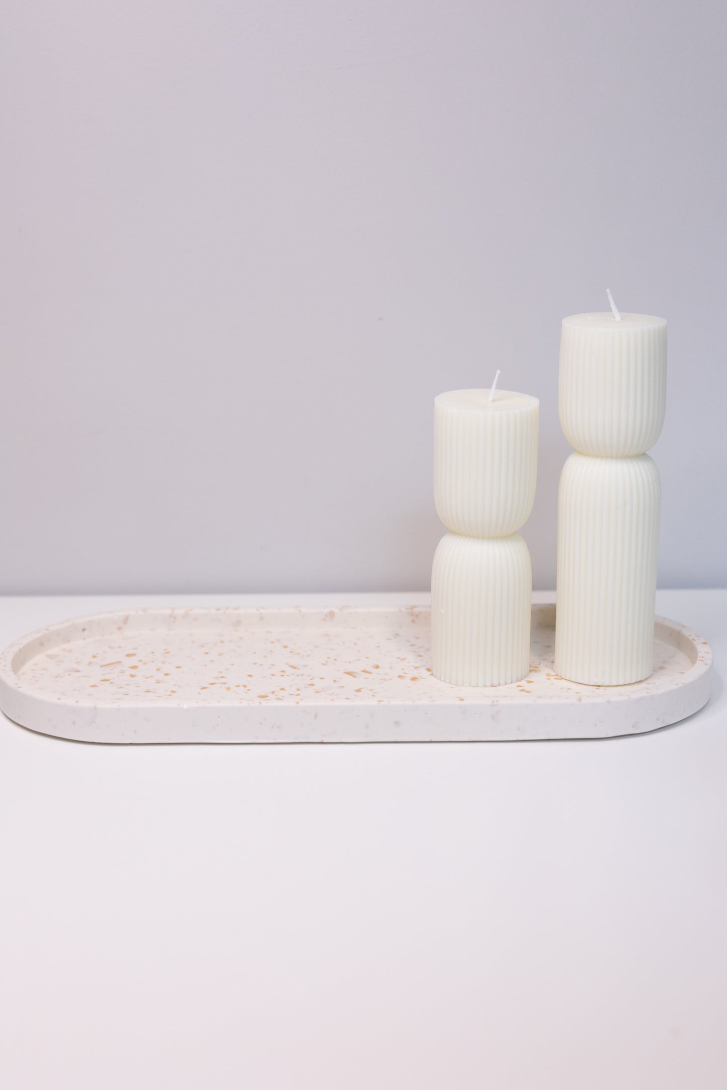 Beige terrazzo tray