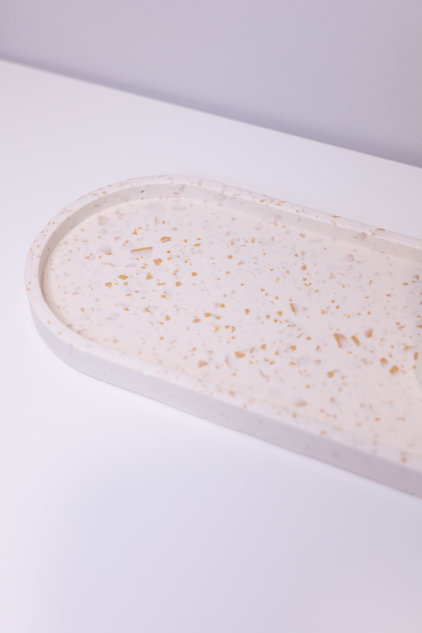 Beige terrazzo tray