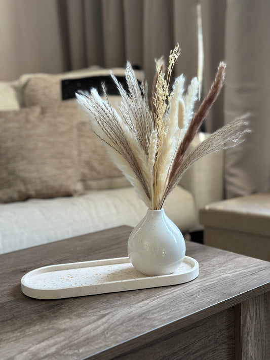 Beige terrazzo tray